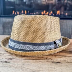 Vintage Peter Grimm True Character 1963 Follow the Rabbit Fedora-Paper Weave Tan